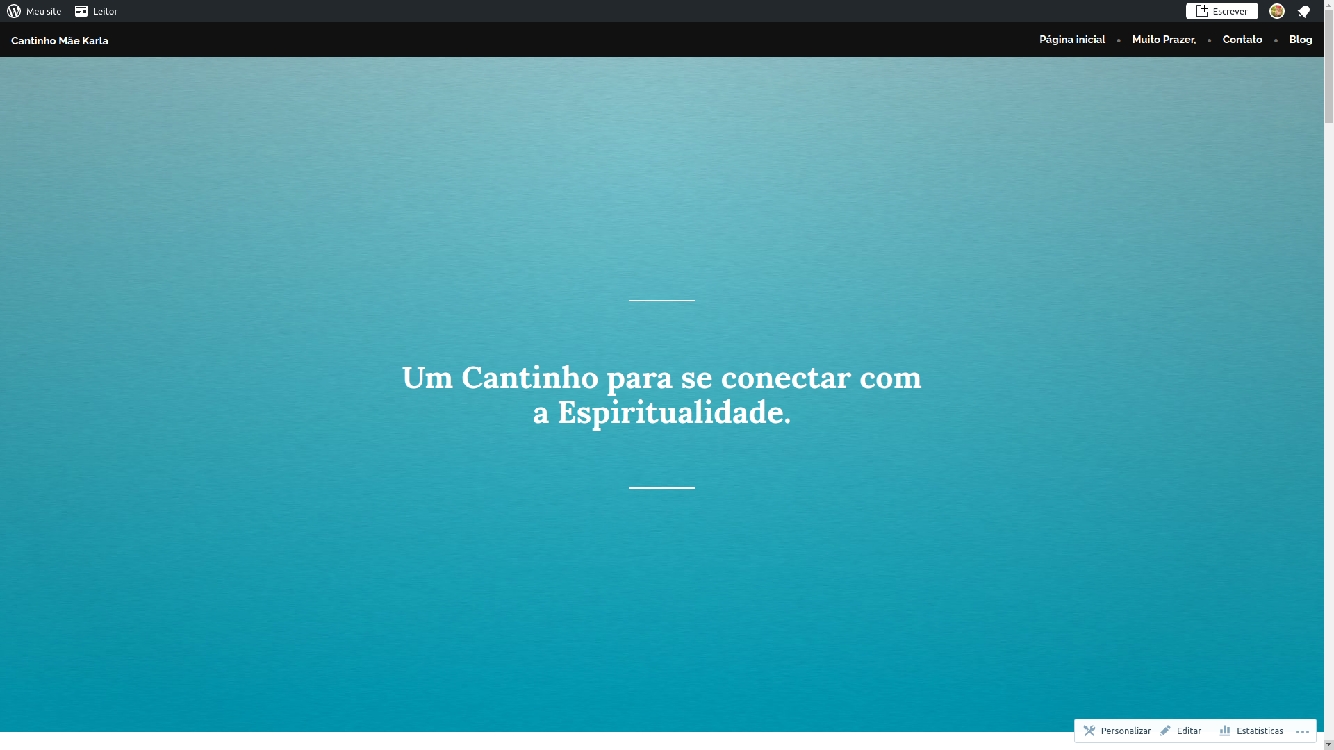 Capa do site Cantinho Mãe Karla